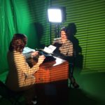 Angela Billman and Jessica Denney filming 'The Last Minute Till Midnight'